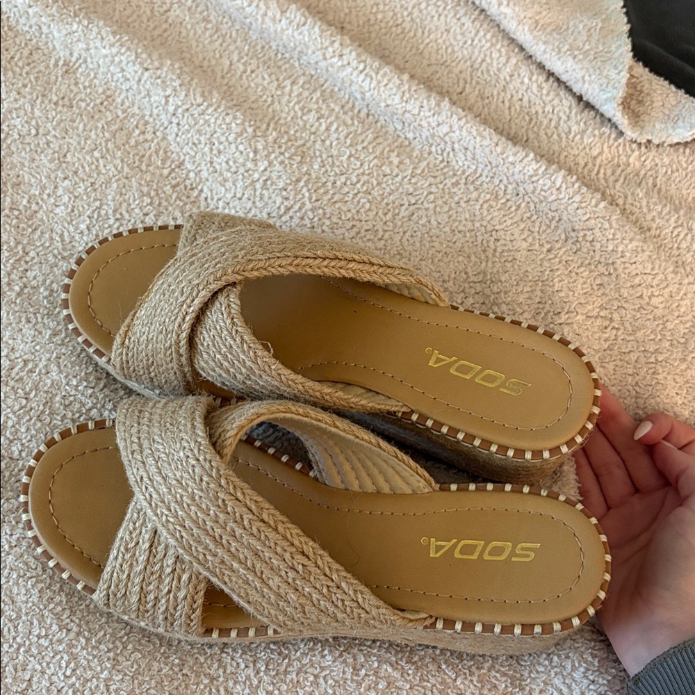 Soda Tan Braided Sandals